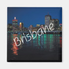 Nighttime Brisbane Australia Fridge Magnet