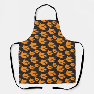 Nighttime Broom Ride - seamless Halloween pattern Apron