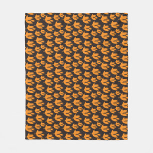 Nighttime Broom Ride - seamless Halloween pattern Fleece Blanket