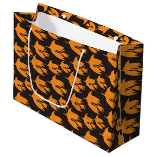 Nighttime Broom Ride - seamless Halloween pattern Large Gift Bag