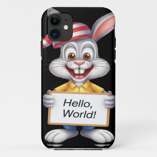 Nighttime Bunny Delight" - Rabbit Phone Case