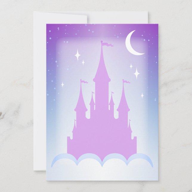 Nighttime Dreamy Castle In The Clouds Starry Sky (Front)