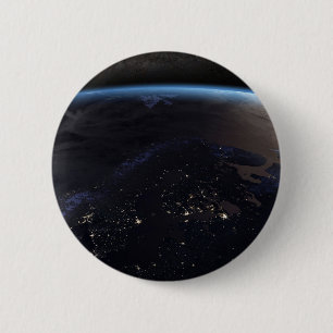 Nighttime Far Northern Europe 6 Cm Round Badge