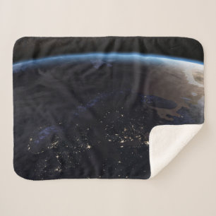 Nighttime Far Northern Europe Sherpa Blanket