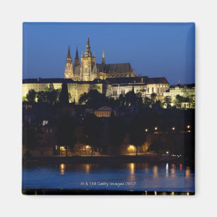 Nighttime in Prague, Czech Republic Magnet