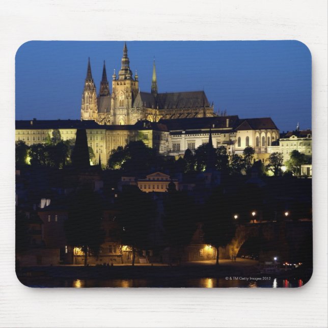 Nighttime in Prague, Czech Republic Mouse Pad (Front)