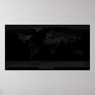 Nighttime on Planet Earth Poster