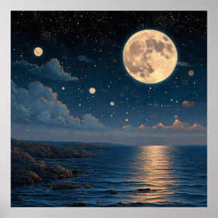 Nighttime scene poster