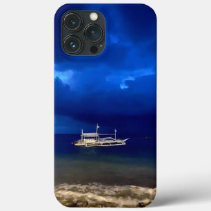 Nighttime seascape. poster pedestal sign thank yo iPhone 13 pro max case