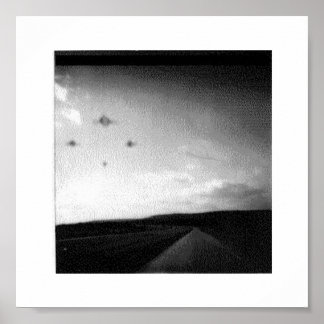 Nighttime UFOs Poster