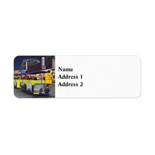 Nighttime View of Wildwood Tram Seen from Rear Return Address Label