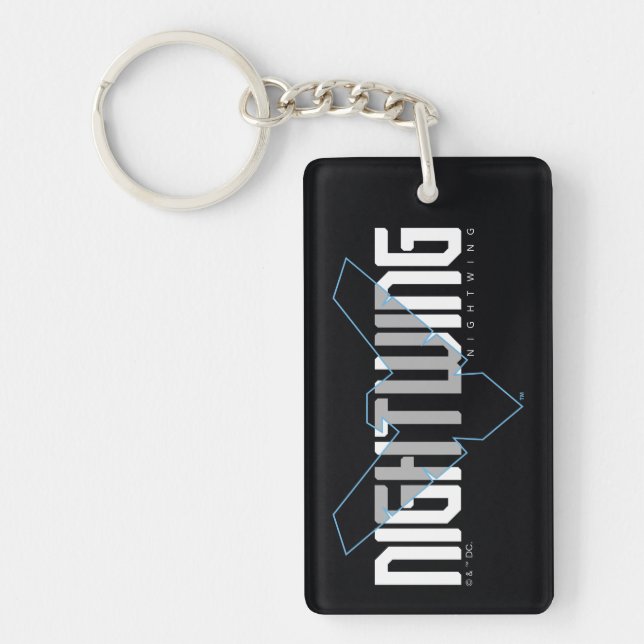 Nightwing Hi-Tech Name Graphic Key Ring (Front)