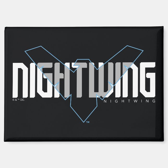Nightwing Hi-Tech Name Graphic Magnet (Front)