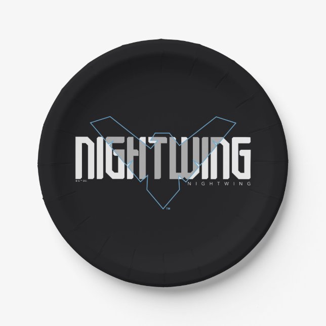 Nightwing Hi-Tech Name Graphic Paper Plate (Front)