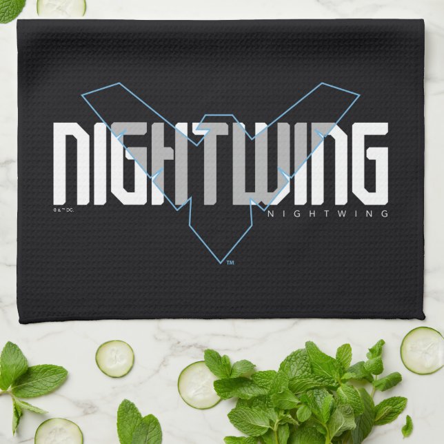 Nightwing Hi-Tech Name Graphic Tea Towel (Folded)