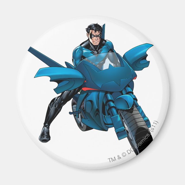 Nightwing on bike magnet (Front)