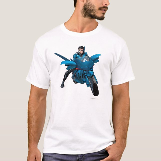 Nightwing on bike T-Shirt (Front)