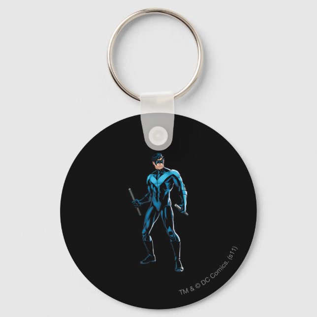 Nightwing Stands Key Ring (Front)