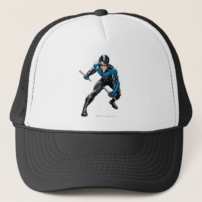 Nightwing with Weapons Trucker Hat (Front)