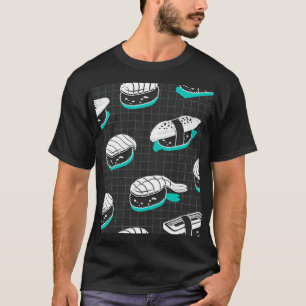 Nigiri Sushi Vintage Sketch Pattern T-Shirt
