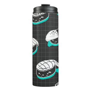 Nigiri Sushi Vintage Sketch Pattern Thermal Tumbler