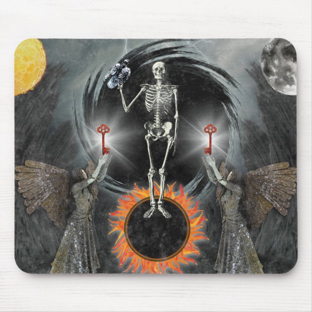 Nigredo Traditional Alchemy Putrefaction Black Sun Mouse Pad (Front)