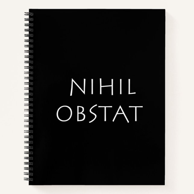 Nihil obstat notebook (Front)