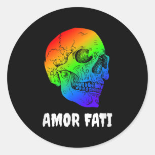 Nihilism Nietzsche Quote Philosopher Stoicism Amor Classic Round Sticker