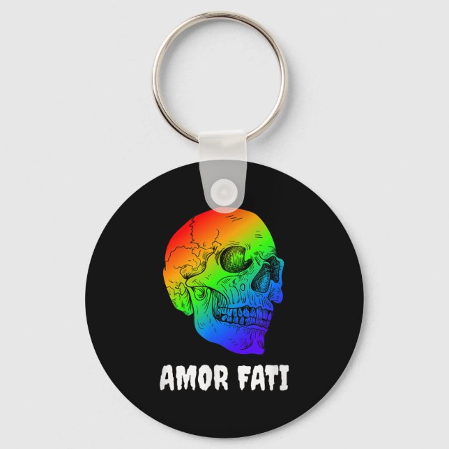 Nihilism Nietzsche Quote Philosopher Stoicism Amor Key Ring (Front)