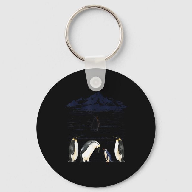 Nihilist Penguin But Why Funny Graphic Art Key Ring (Front)