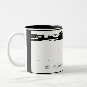 Nihilist Penguin Two-Tone Coffee Mug