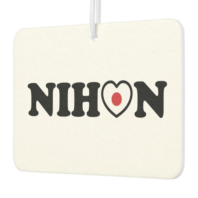 Nihon Love Heart Flag Car Air Freshener (Left)