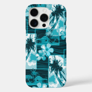 Niihau Island Hawaiian Plumeria Palm Tree Teal iPhone 16 Pro Case