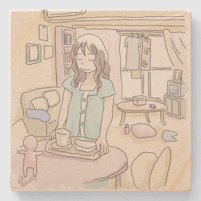 Niinishi Stone Coaster (Front)