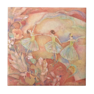 Nijino-Odori: A Rainbow Dance Ceramic Tile