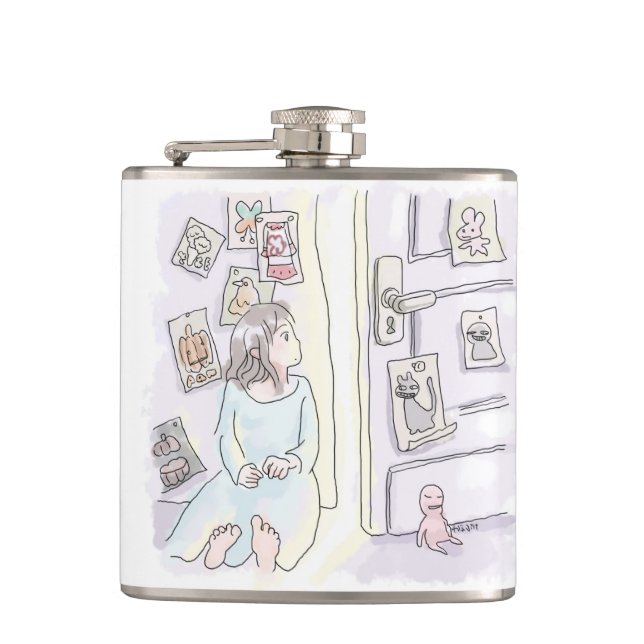 Nijiyashi Hip Flask (Front)