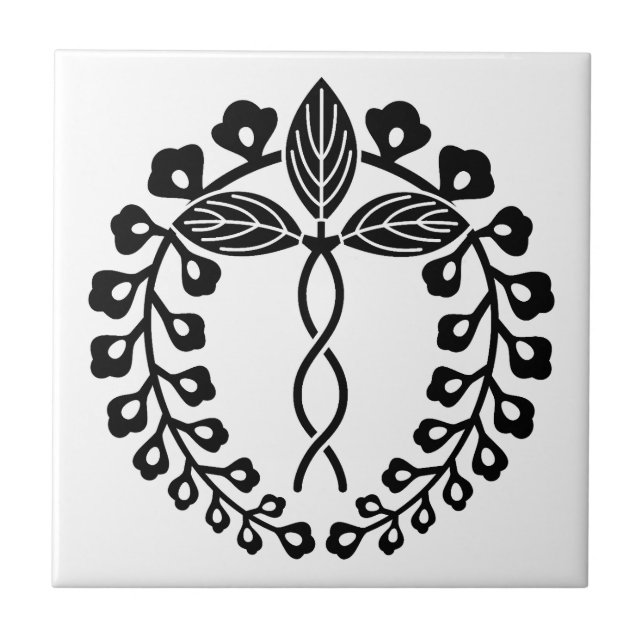 Nijo wisteria ceramic tile (Front)