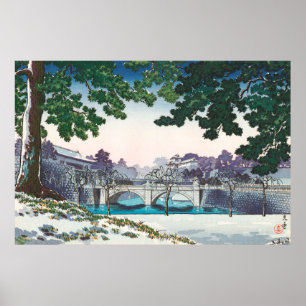 Nijubashi Bridge by Tsuchiya Koitsu Poster