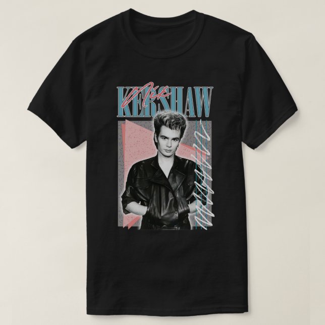 Nik Kershaw 80s Style Retro Design T-Shirt (Design Front)