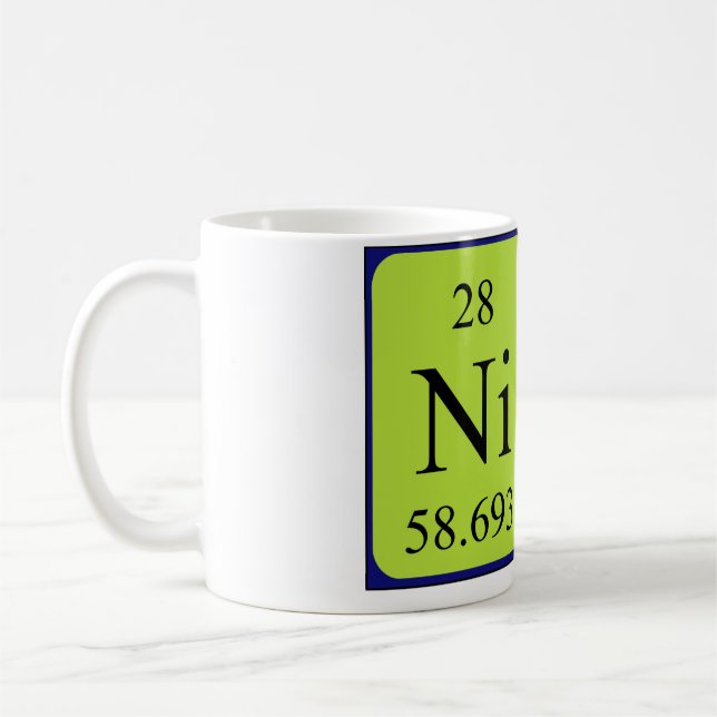 Nik periodic table name mug (Left)