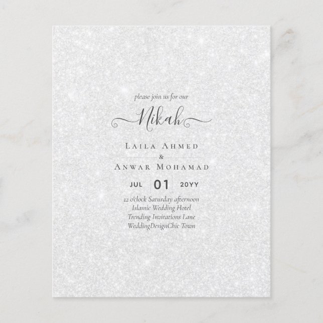 NIKAH - Budget Islamic Wedding Invitations Custom Flyer (Front)