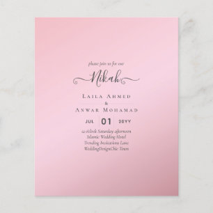 NIKAH - Budget Islamic Wedding Invitations Custom Flyer