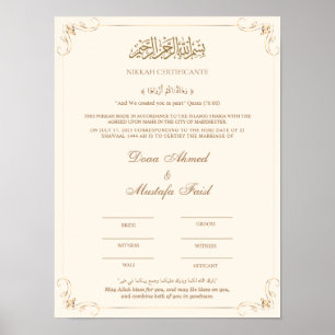 Nikah Certificate  Poster