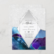 Nikah Wedding Invites AGATE GOLD GLITTER BUDGET