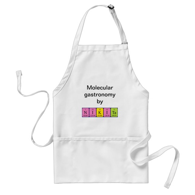 Nikita periodic table name apron (Front)