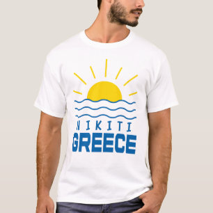 Nikiti Greece Sunshine And Sea Men's White T-Shirt
