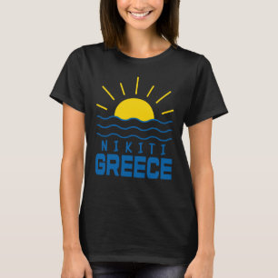 Nikiti Greece Sunshine And Sea Waves Women's T-Shirt