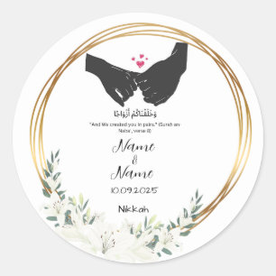 Nikkah favor stickers 