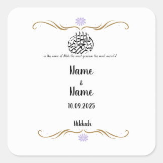 Nikkah favor stickers