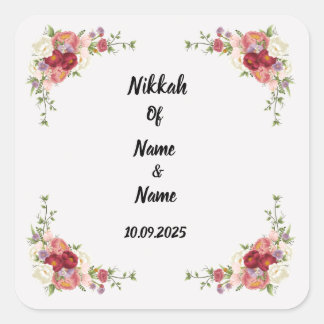 Nikkah favour stickers